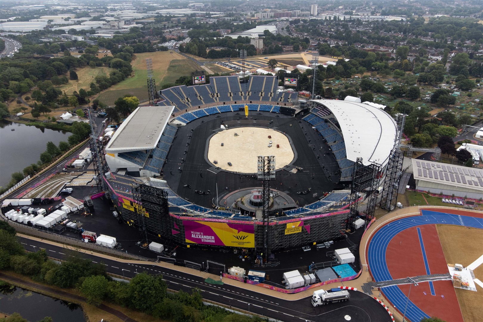 The Alexander Stadium in Birmingham, ahead of the upcoming Commonwealth Games (Jacob King/PA)