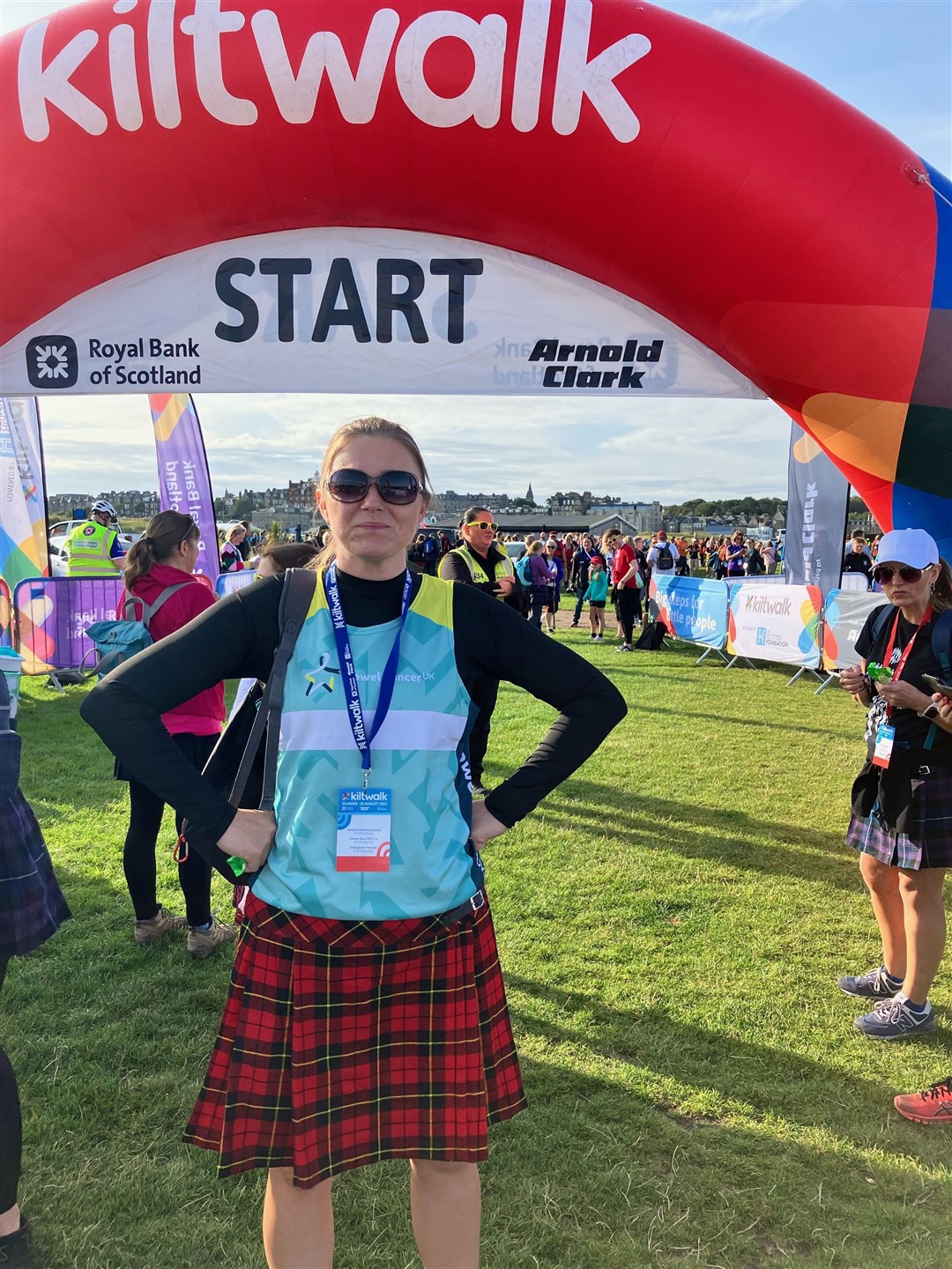 Mandy Gill after the Dundee Kiltwalk. One more to go!