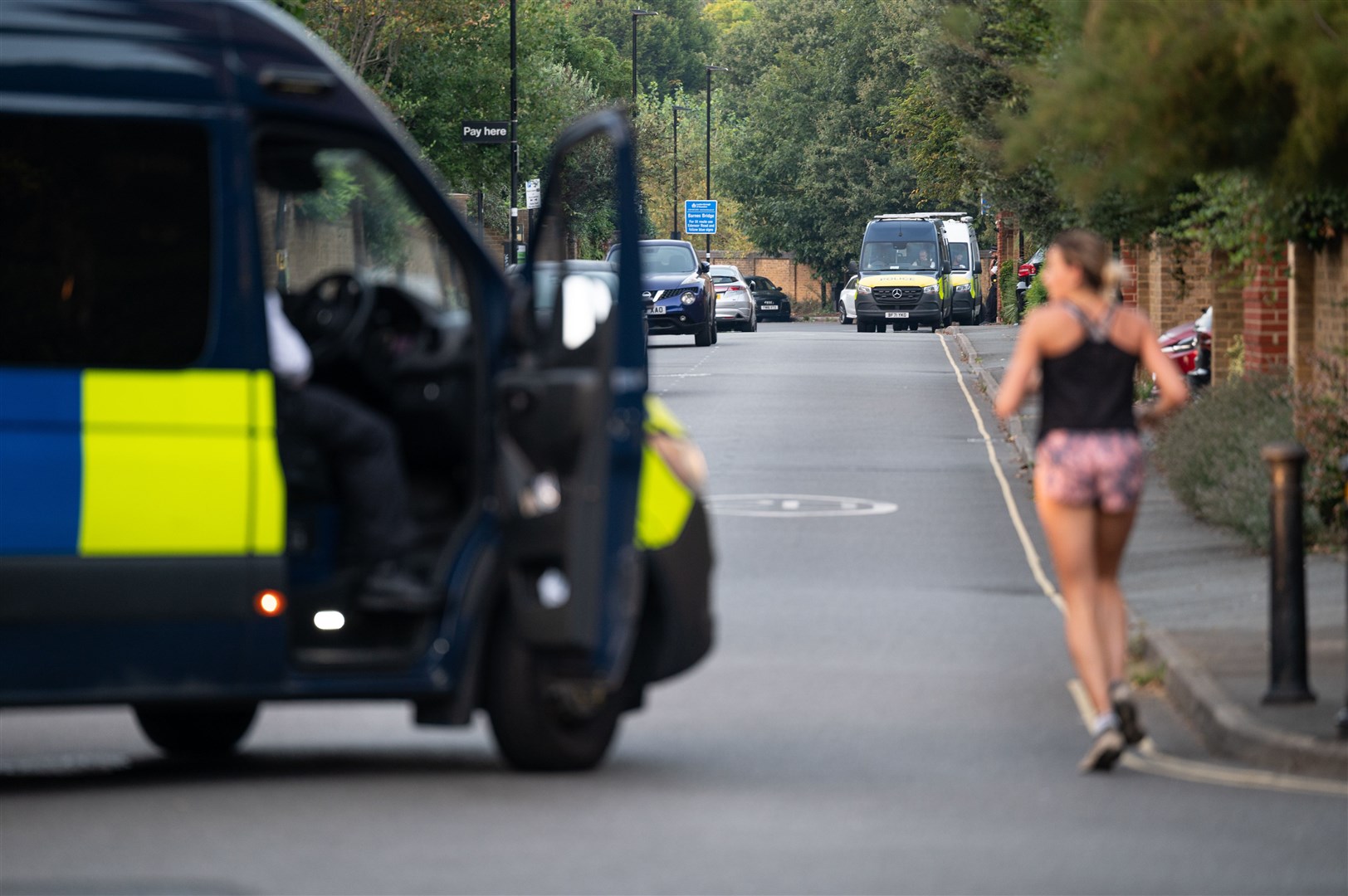 Police in the Chiswick area in west London (Jamie Lashmar/PA)