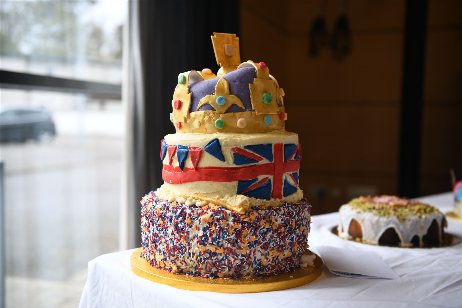 Dingwall is set to celebrate the Coronation on Sunday with a free lunch for the over 60s. Pictured here is Sarah Hollifield's Coronation Carrot cake which won the adult Cake Showstopper Competition. Picture: James Mackenzie.