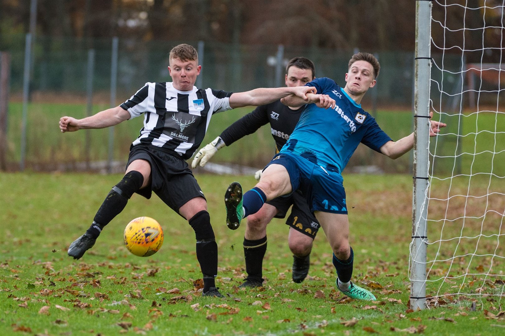Alness United and Loch Ness battled out a 1-1 draw. Picture: Callum Mackay