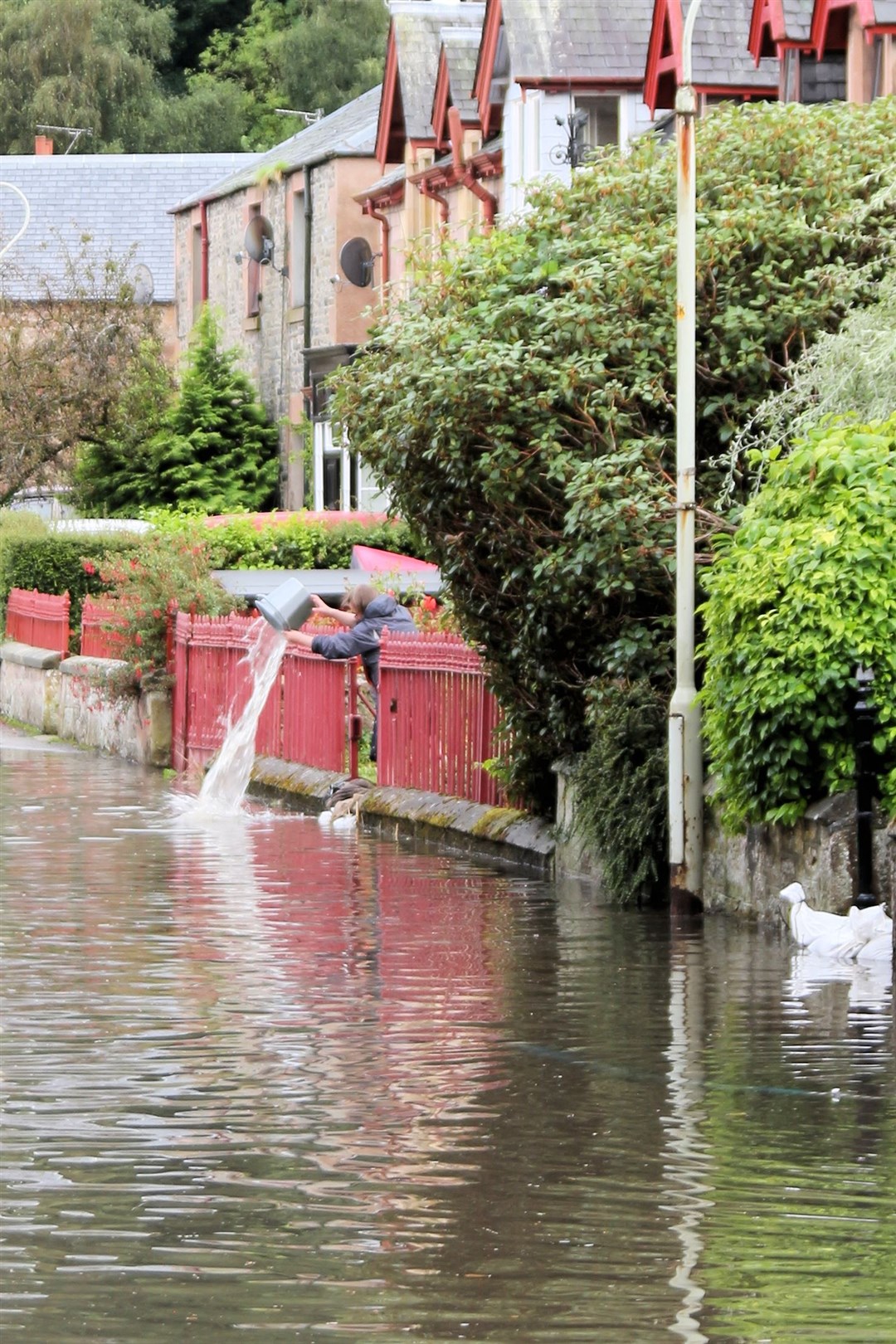 Flash floods again plagued Dingwall last week. Picture: David MacMaster.