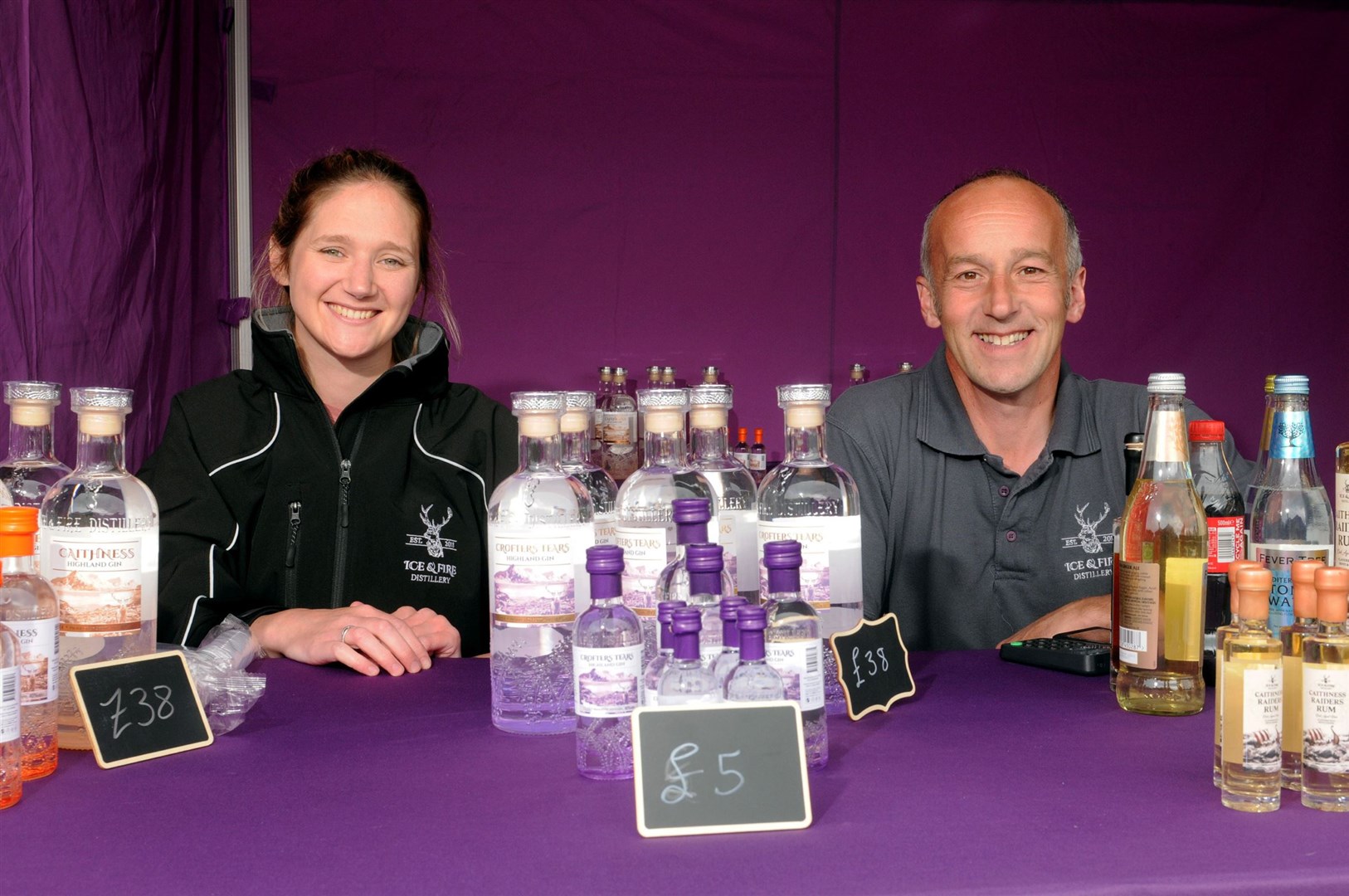 Gabbi Heaton-Armstrong and Iain Black, Ice & Fire Distillery.Picture: James Mackenzie.