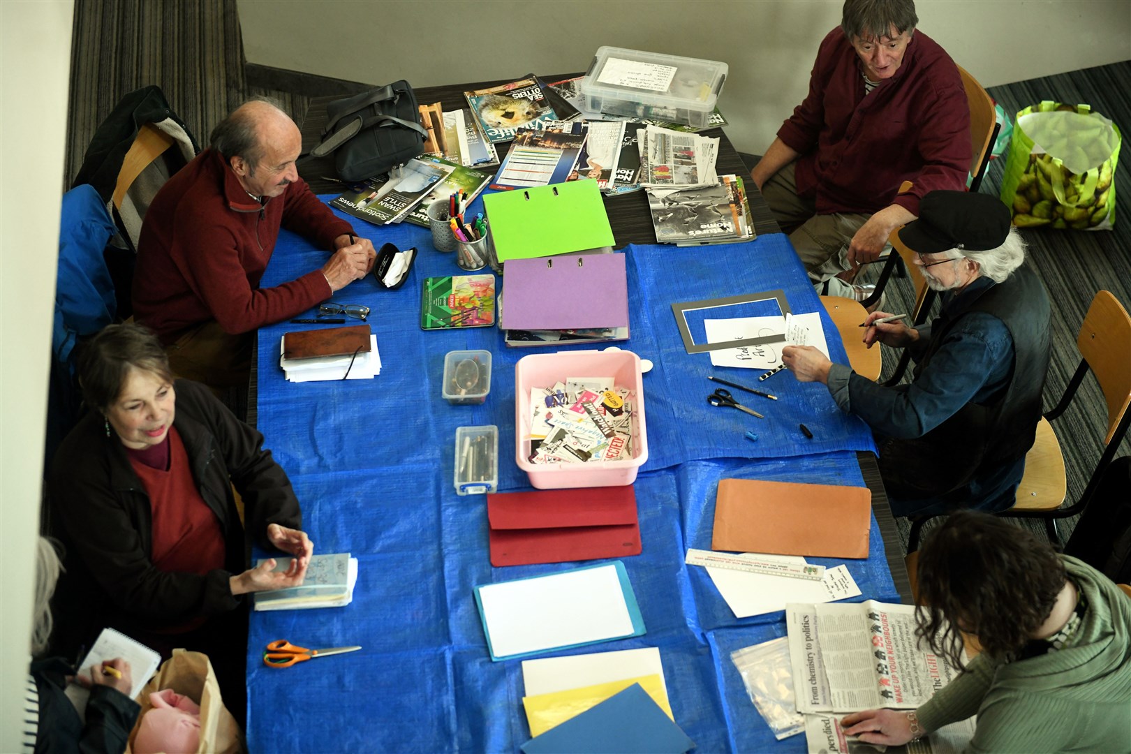 Creating art during a workshop at Eden Court Theatre in Inverness. Picture: James Mackenzie.