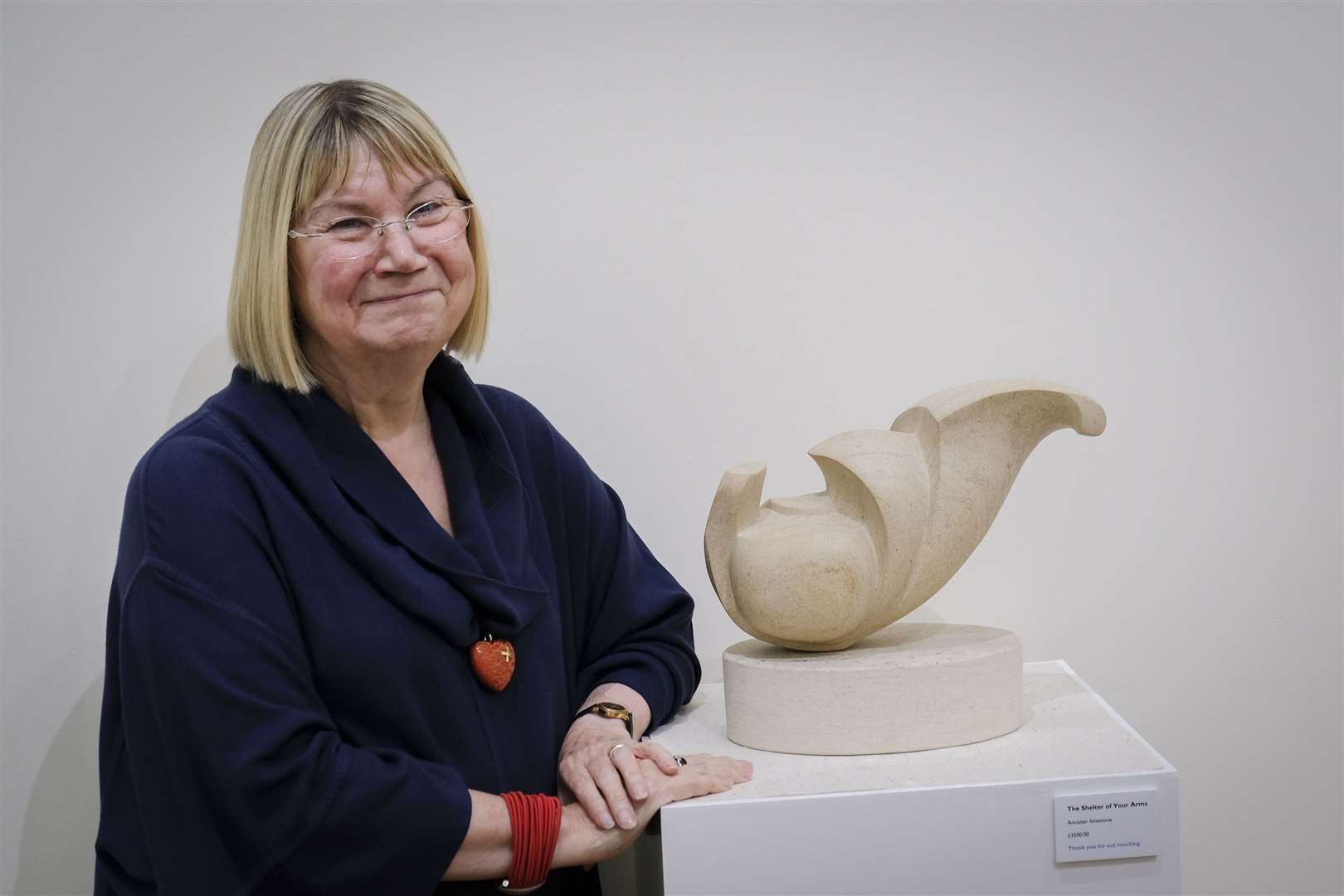 Sculptor Ann Coomber at an earlier exhibition at Inverewe Gardens in Wester Ross.