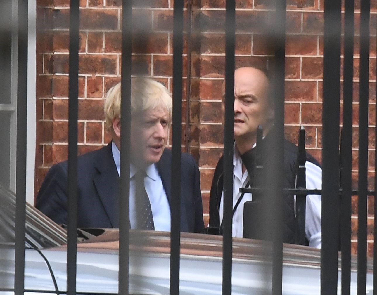 Dominic Cummings with Prime Minister Boris Johnson.