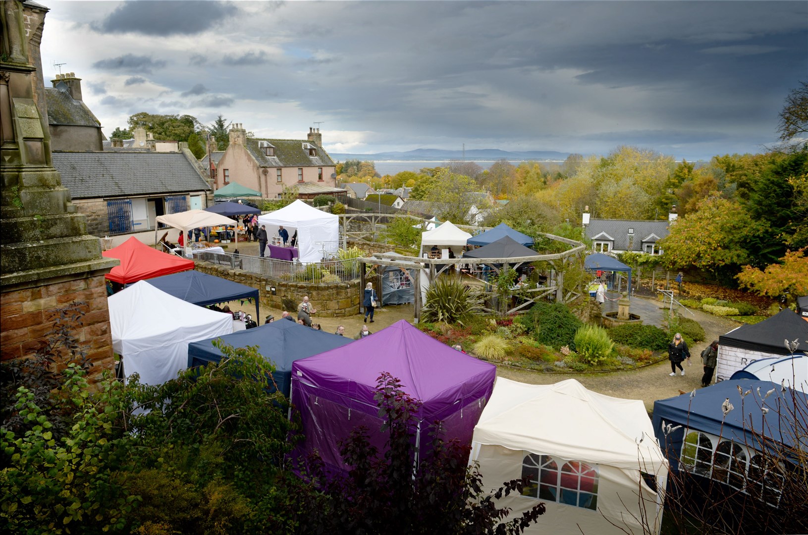 A Tain outdoor market last month. Picture: James Mackenzie.