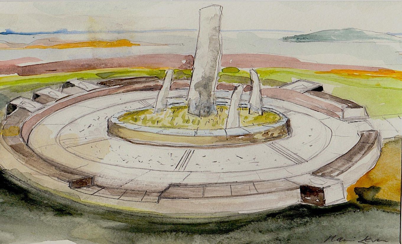 Artist's impression of the finished sculpture in Achiltibuie, to commemorate the Coigach rebels. Picture: Highland Council e-planning