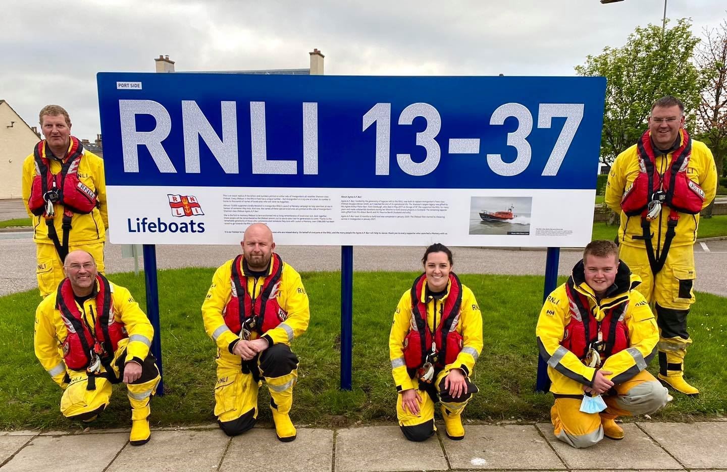 The Invergordon RNLI decal board has been welcomed. Picture: Invergordon RNLI