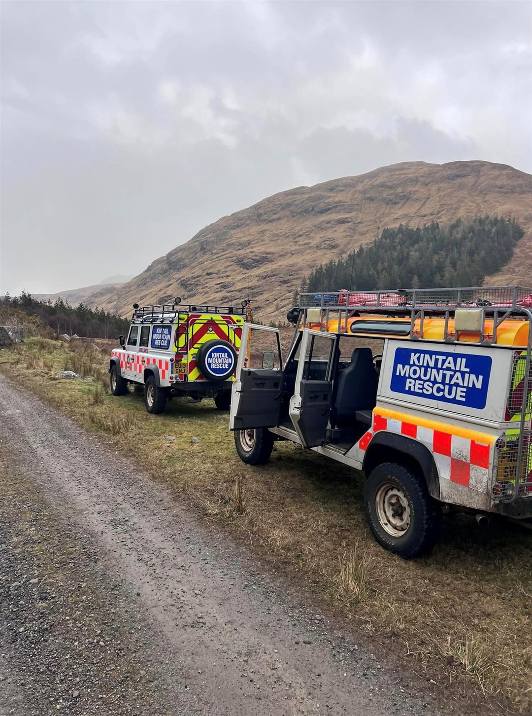 Kintail Mountain Rescue Team during Wednesday's rescue. Picture: Kintail MRT.