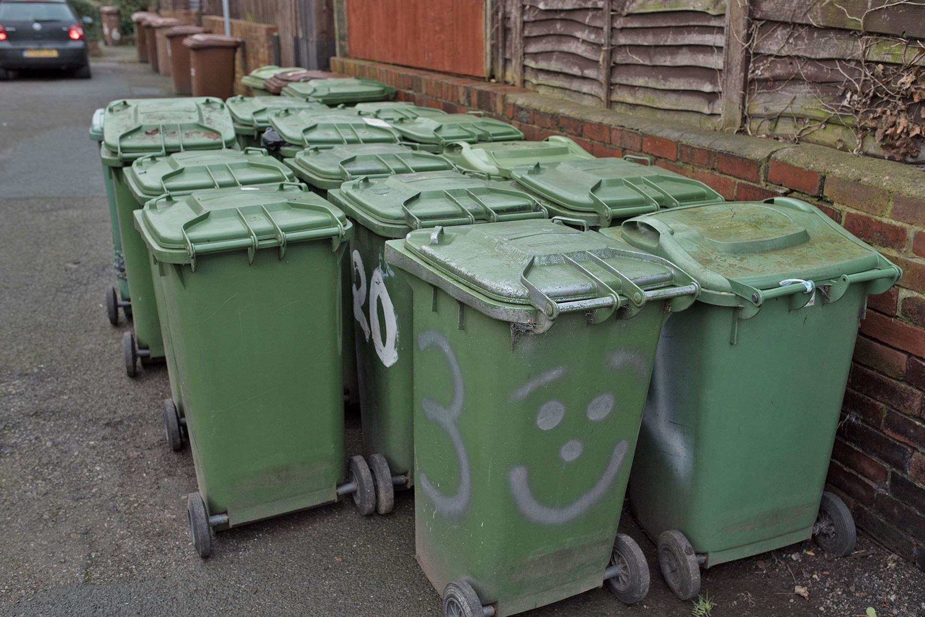 Highland Council's green wheelie bins.
