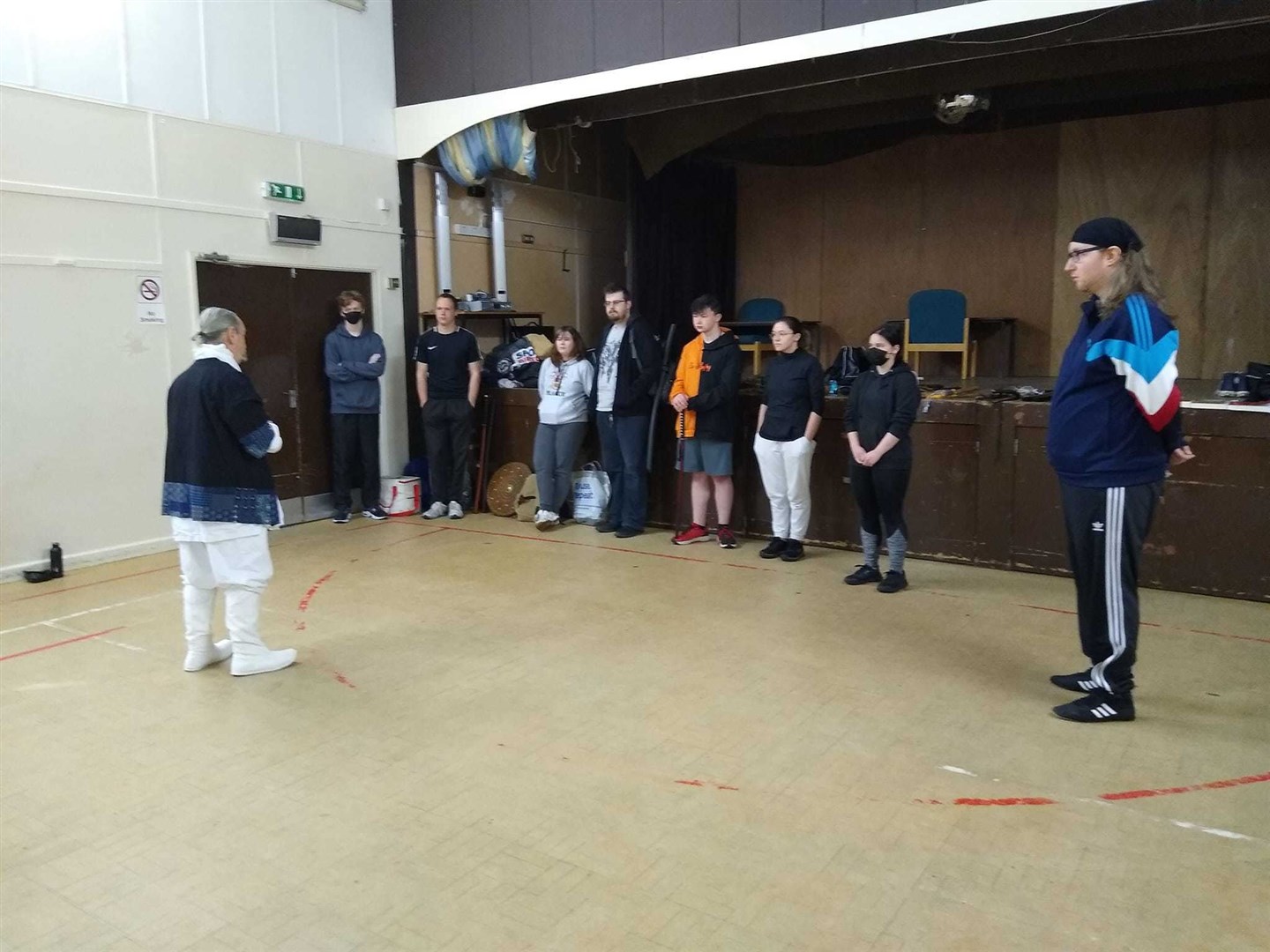 Mick Skelly and participants on the one-day historical fencing course which was held on Dingwall. Photo: Ali Cameron