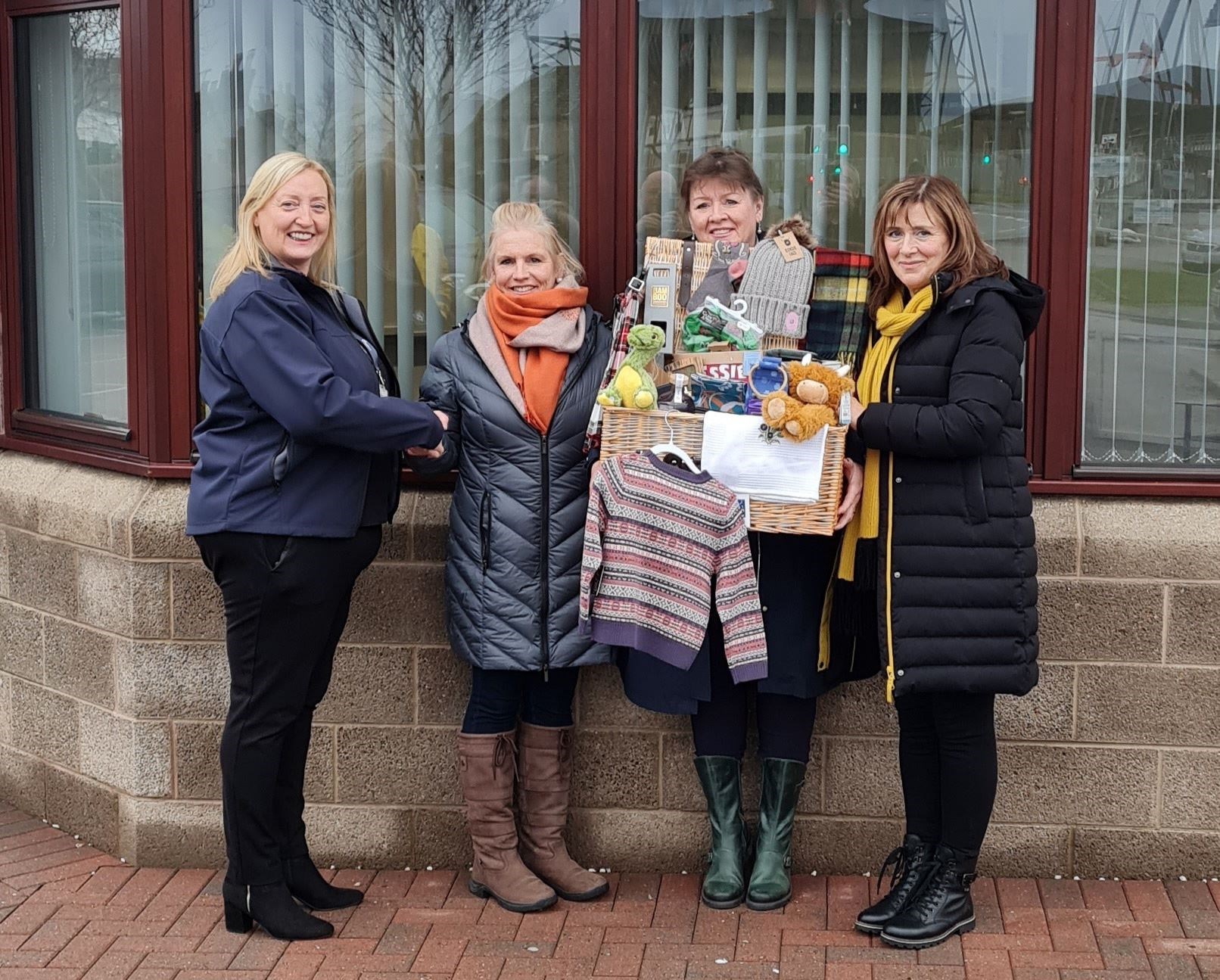 Port of Cromarty Firth cruise manager Allison McGuire (from left) with Elaine Macleod, Denise Johnstone and Jaqui Matheson, of Cobbs.