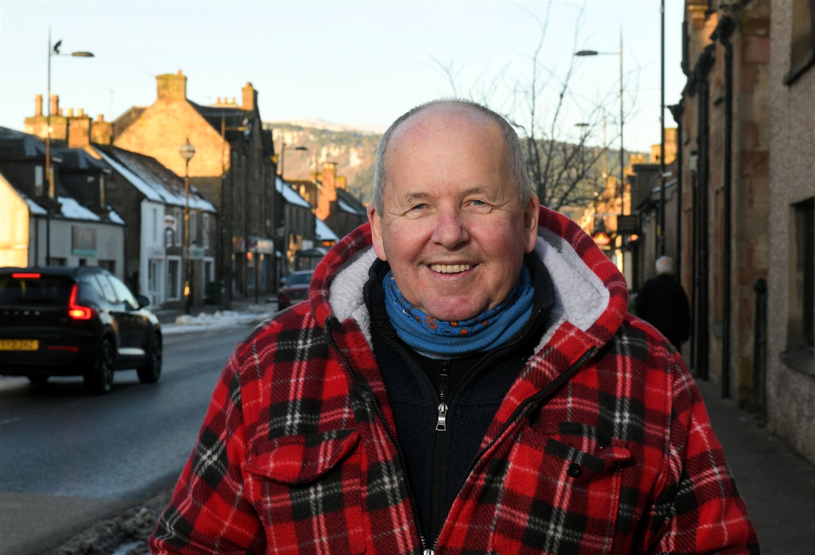 Gordon Robertson at the top of Alness High Street. Picture: James Mackenzie..