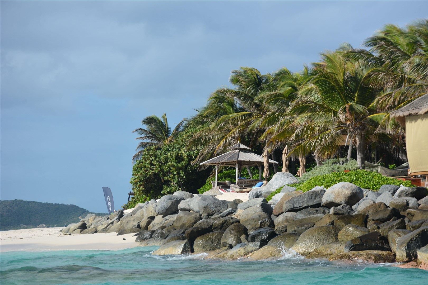 Jones stayed at Necker Island, a private Caribbean island owned by Richard Branson (Alamy/PA)