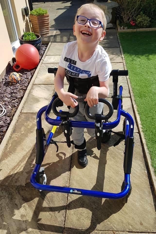 Kaiden is to have an operation called Selective Dorsal Rhizotomy to improve his mobility after a £40,000 fundraising effort (Family photo/ PA)