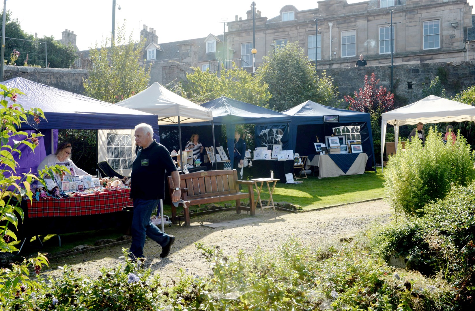 One of last year's outdoor markets in the Tain Rose Garden. Picture: James Mackenzie