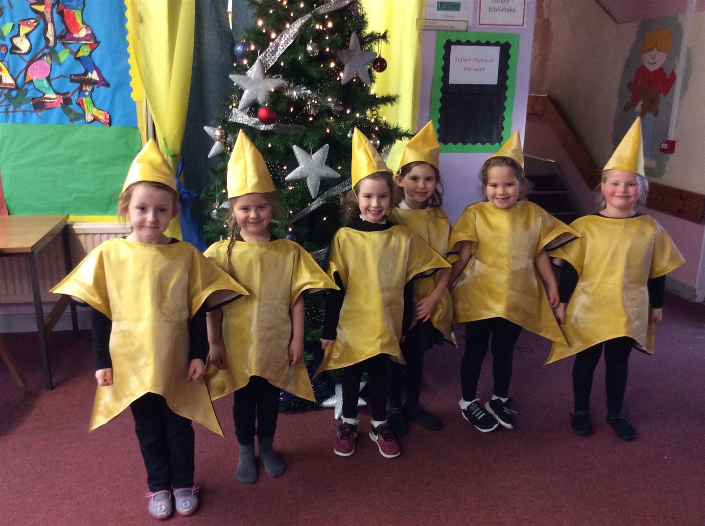 Jessica, Gracie, Harlow, Katie, Ruby and Jessica were the stars of the show at Dingwall Primary Nativity.