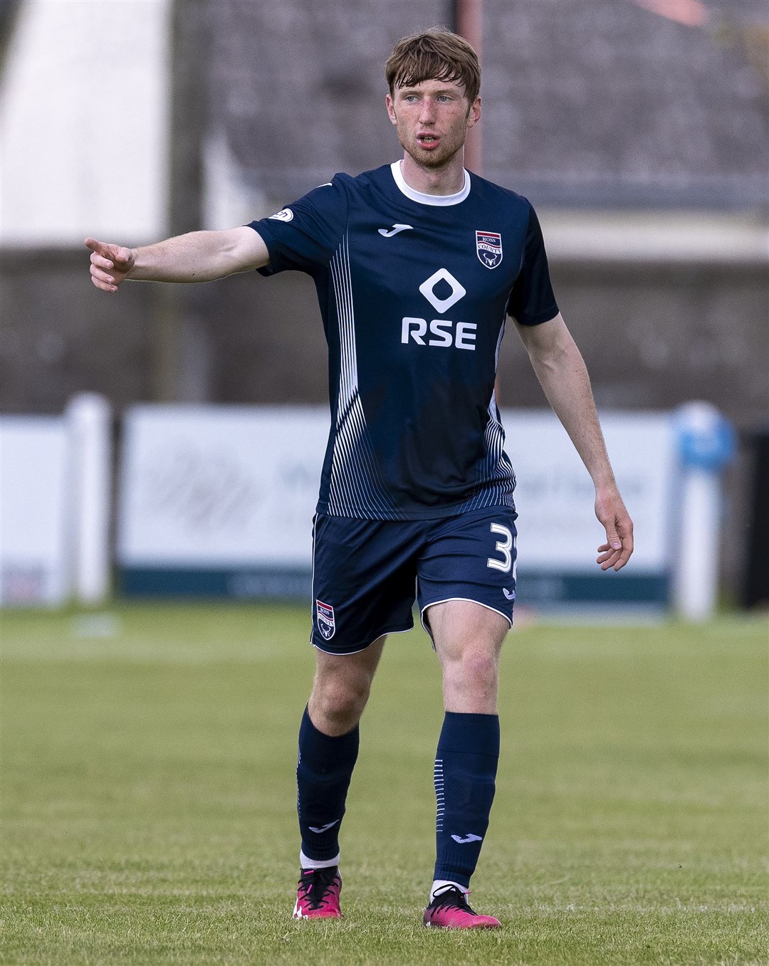 Connall Ewan in action during Ross County's first pre-season friendly against Nairn County. Picture: Ken Macpherson