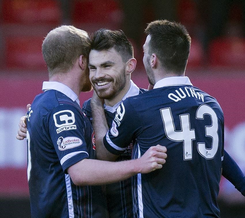 Ian McShane (centre) played at Ross County between 2015 and 2017.