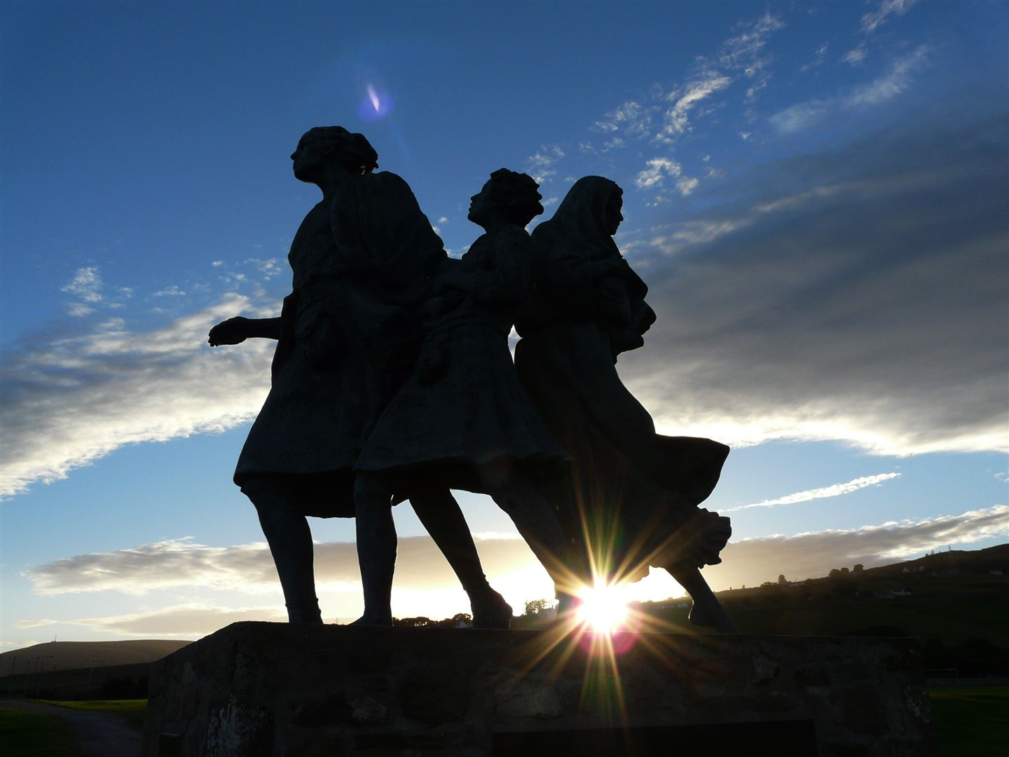 The Emigrants statue at Helmsdale, commemorating those who left the Highlands and acting as a reminder of the Clearances. It is on the North Coast 500 tourist route. Picture: Alan Hendry