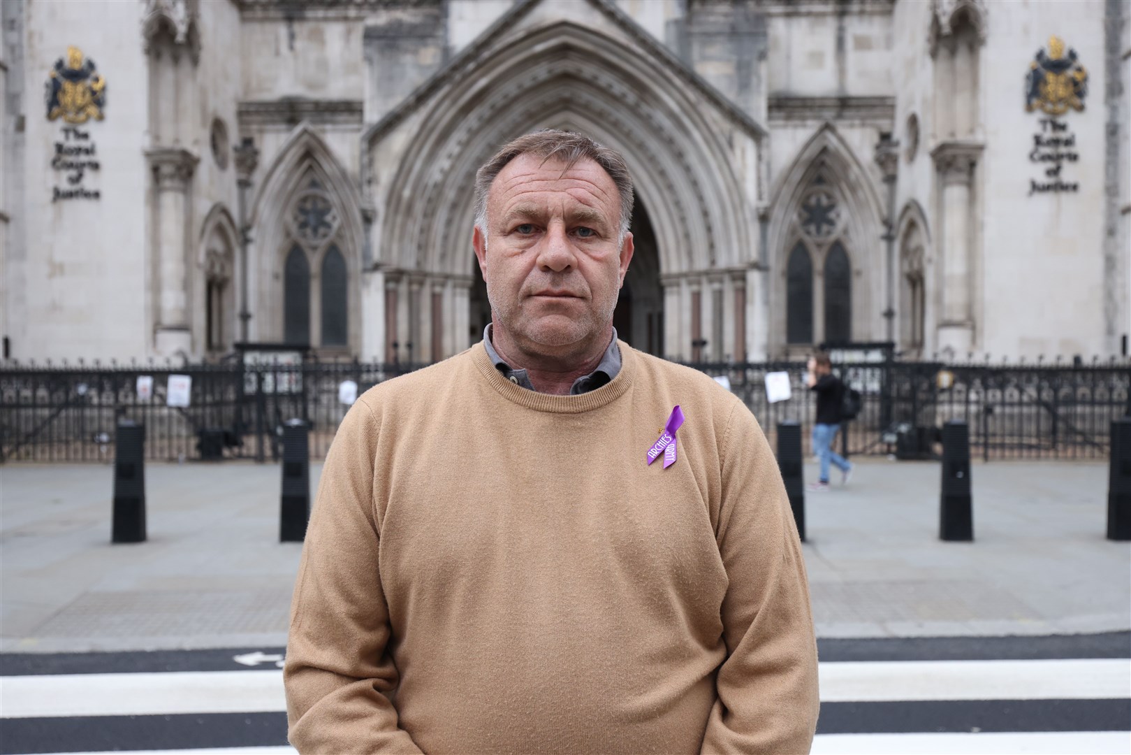 Archie Battersbee’s father Paul Battersbee outside the High Court in central London (James Manning/PA)