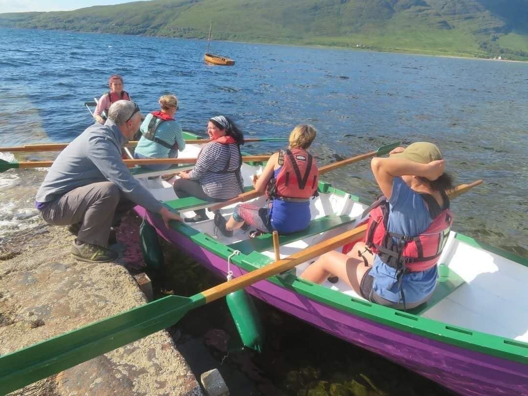 Applecross skiff fans get back on the water. Picture: Applecross Rowing Club