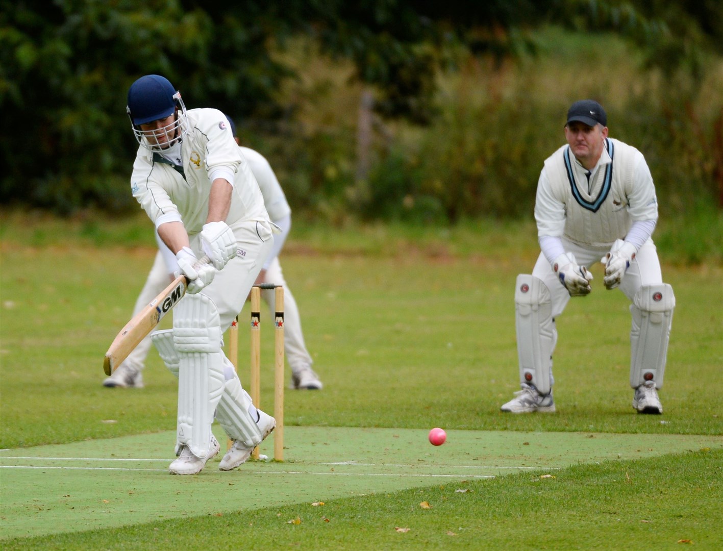 Ross County v Nairn..Chris Blake of County at the crease..Picture: Gary Anthony..