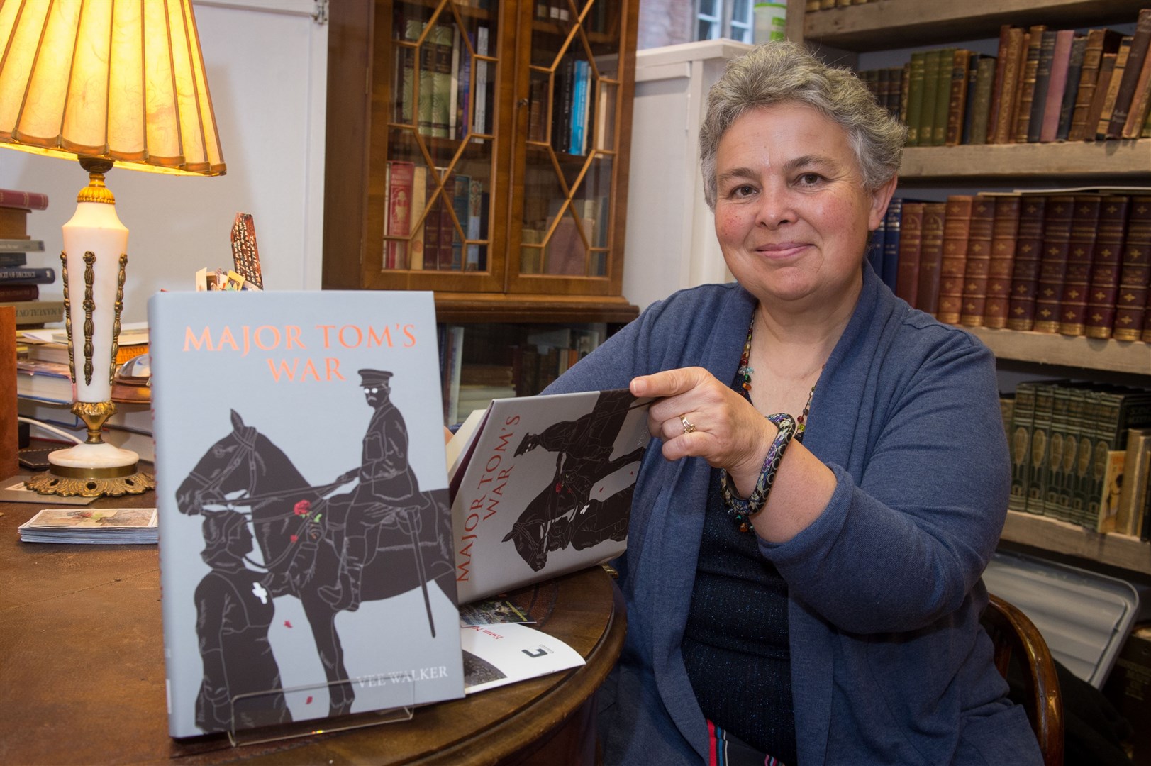 Black Isle author Vee Walker launched her book in Highflight book shop in Dingwall. It has since been shortlisted for a literary prize. Picture: Callum Mackay.