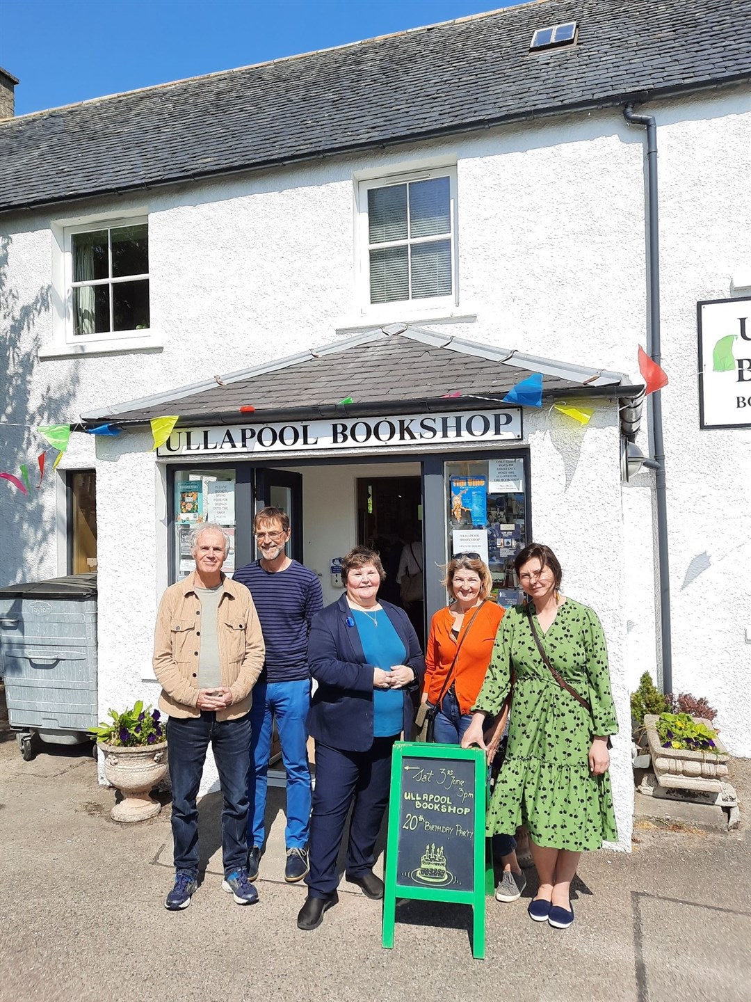 Current staff at Ullapool Bookshop Jon Miller, Nick Tatchell, manager Katharine Douglas, Libby Nairn and Izabela Zielinska-Ciesla. Picture: Ullapool Bookshop
