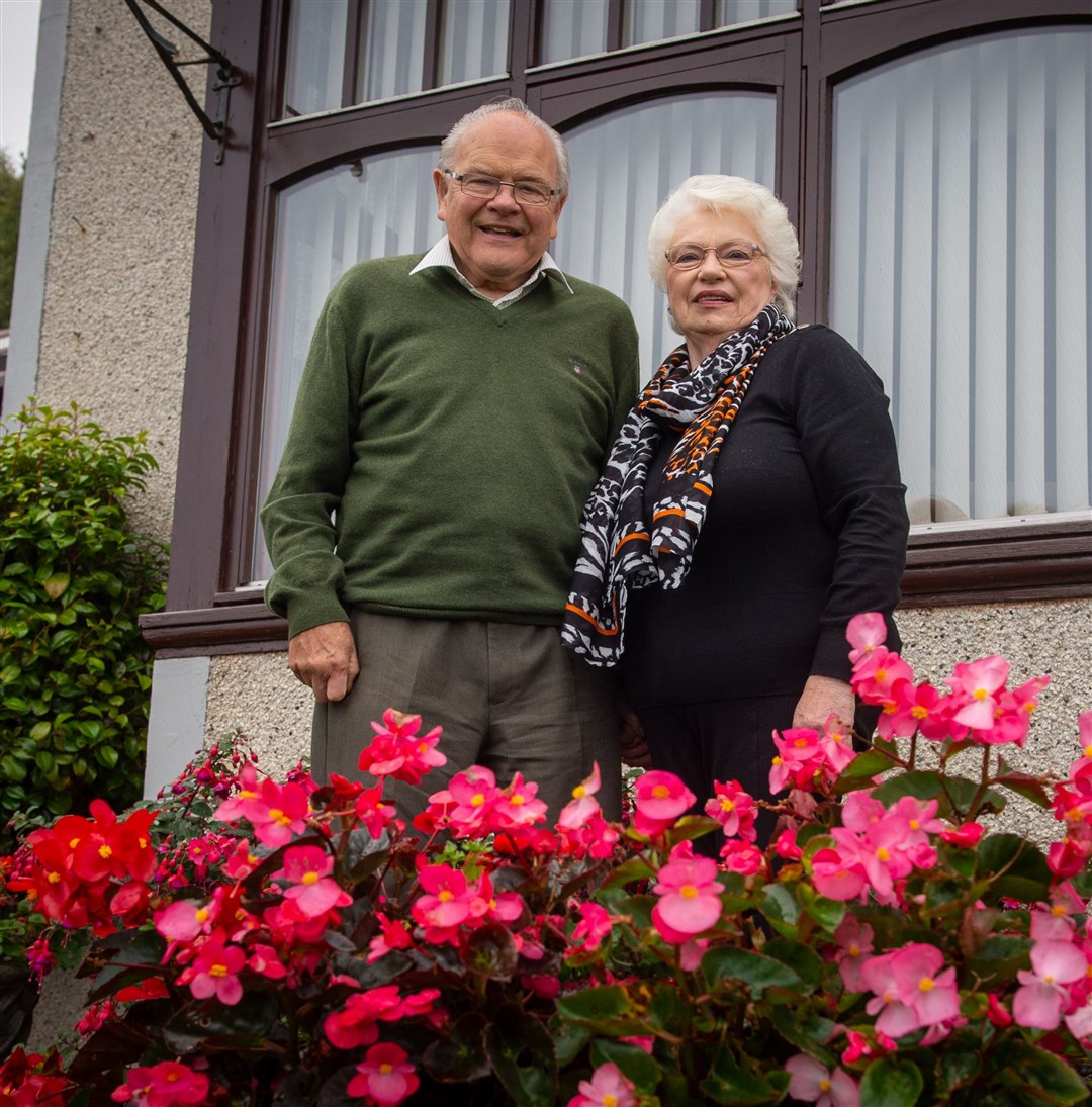 Iain and Catherine Fraser in their prize-winning garden.