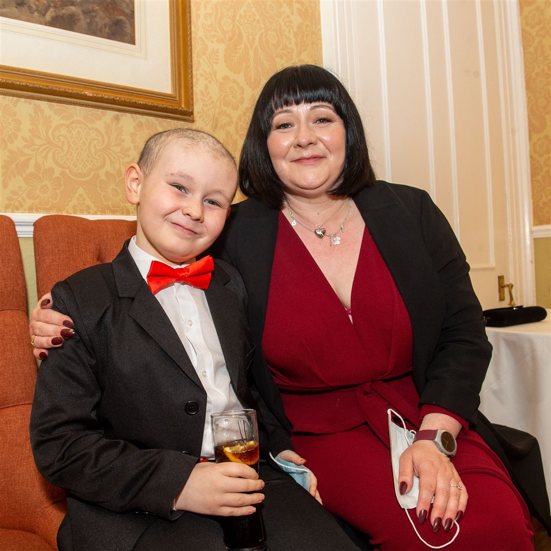 Brave child of the year nominee Riley Maclennan was looking dapper. Picture: Callum Mackay