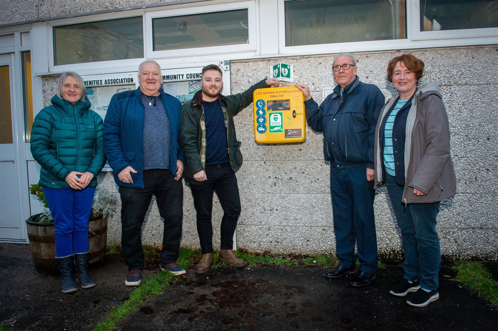 Christine Graham, Donald Stewart and Peter Dingwall of Maryburgh Community Council with Duncan 'Spanky' Stewart and ward councillor Angela Maclean.