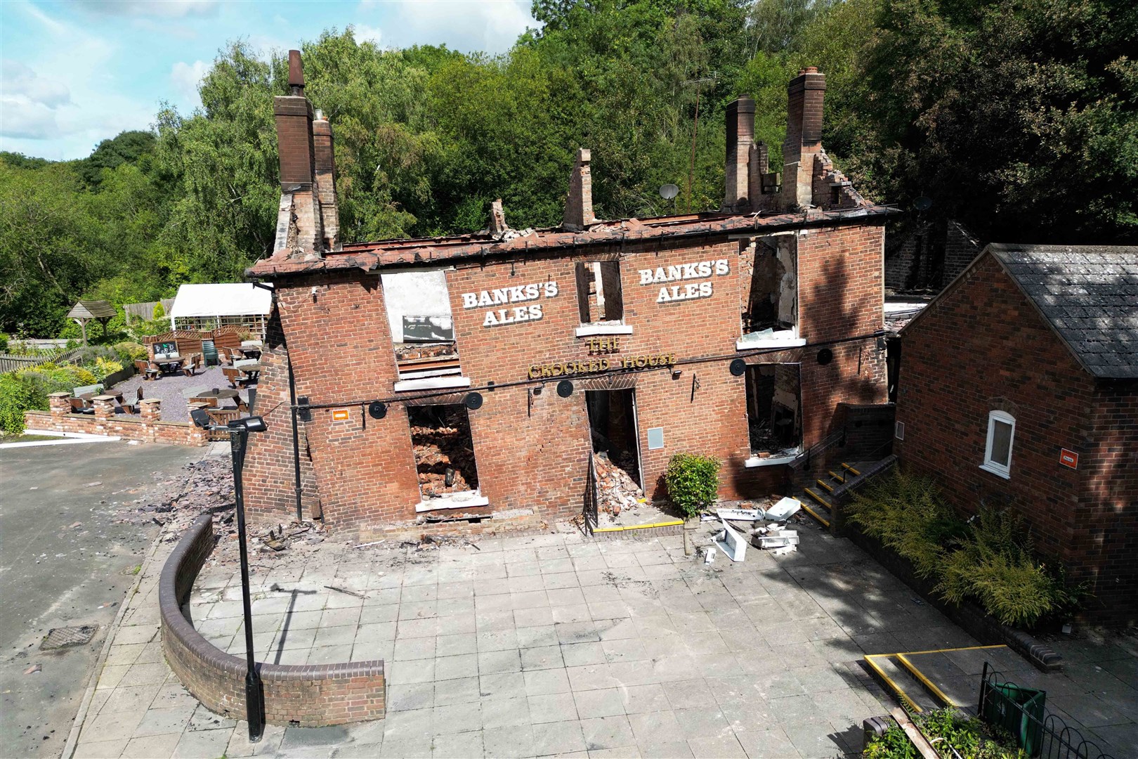 The well-known 18th-century pub was extensively damaged by a fire on Saturday evening (Jacob King/PA)