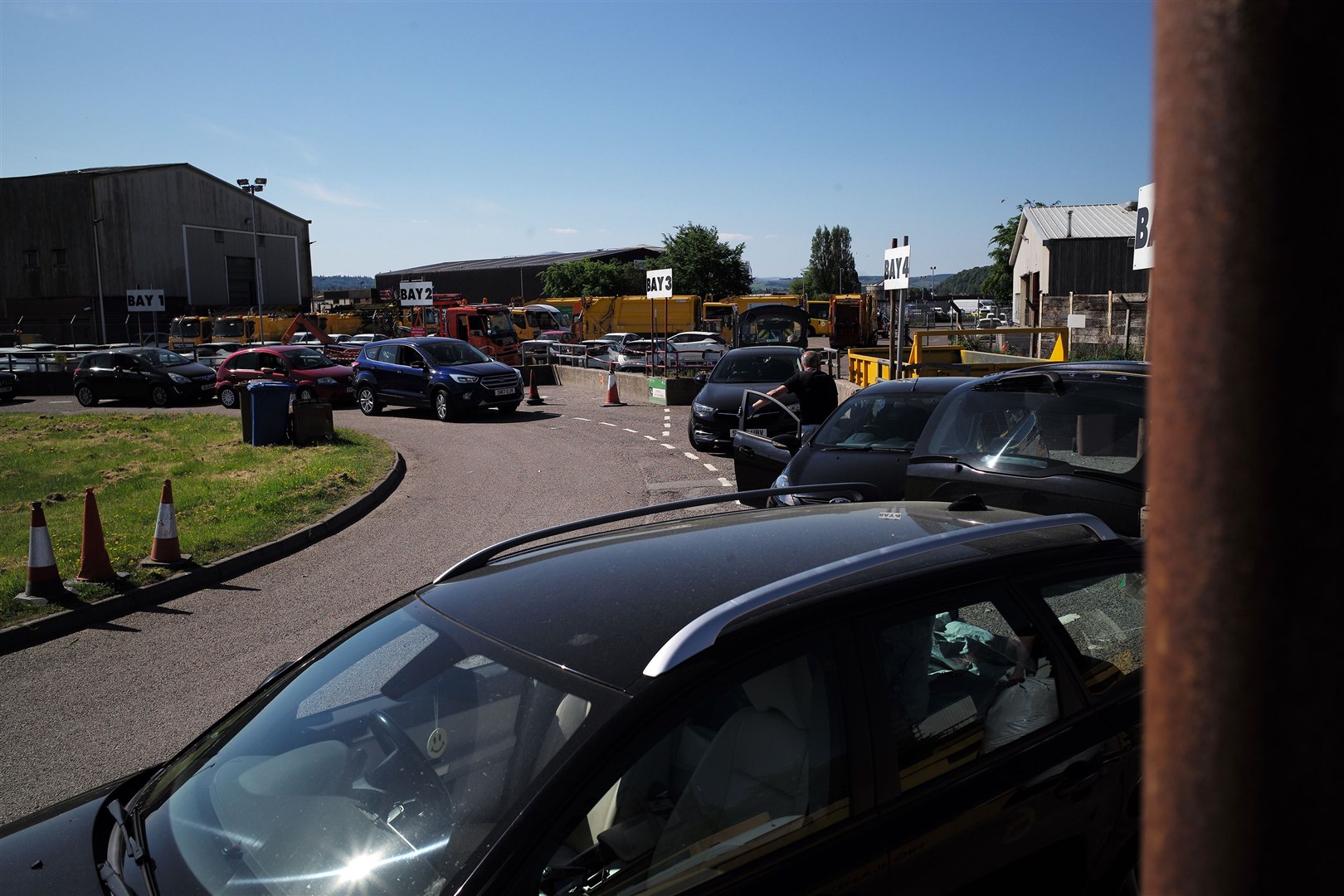 There was a steady stream of visitors at the Inverness Household Recycling Centre when it reopened its gates.