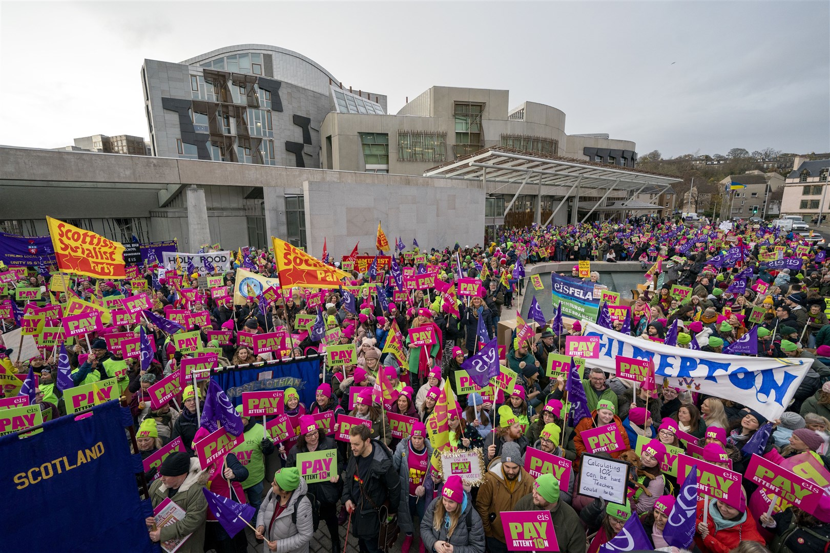 Members of the Educational Institute of Scotland (EIS) took strike action last year (Jane Barlow/PA)