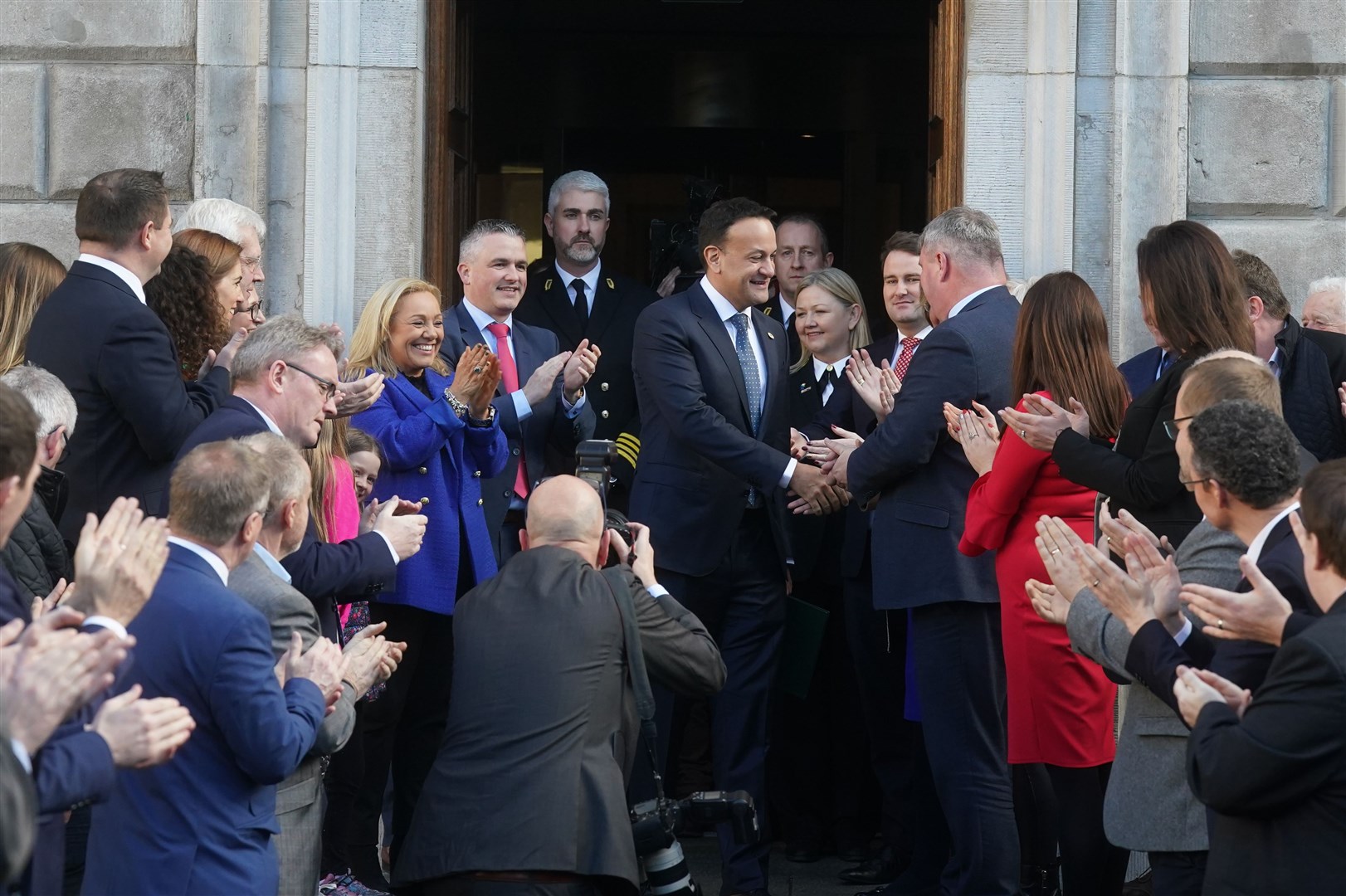 Newly elected Taoiseach Leo Varadkar leaves Leinster House in Dublin to see the president (Brian Lawless/PA)