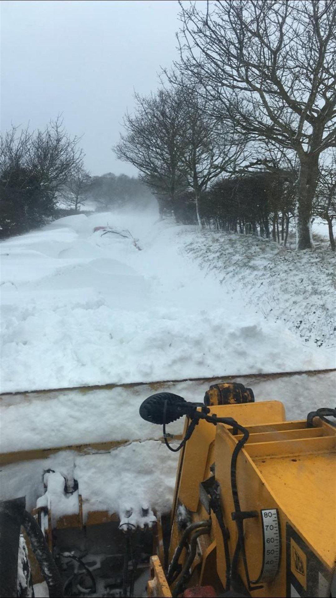 One driver got caught in a snowdrift in Norfolk and had to be dug from his car (Steve Lawrence)