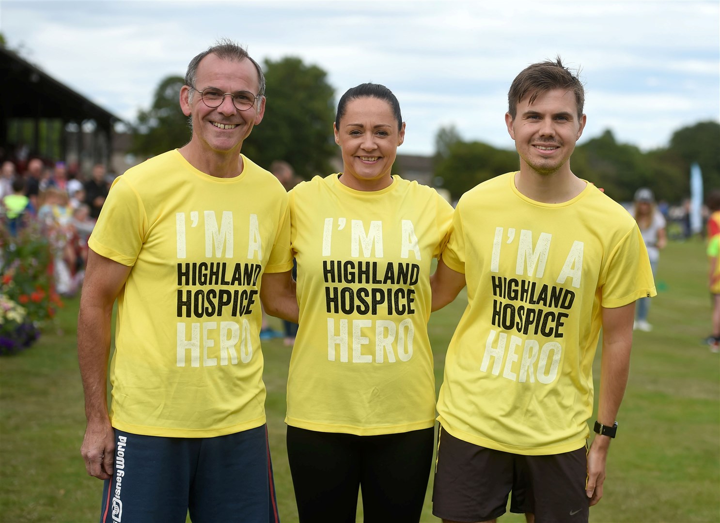 Highland Hospice relay team, Andrew Leaver, Debbie Campbell and Niall Ross. Picture: Callum Mackay..