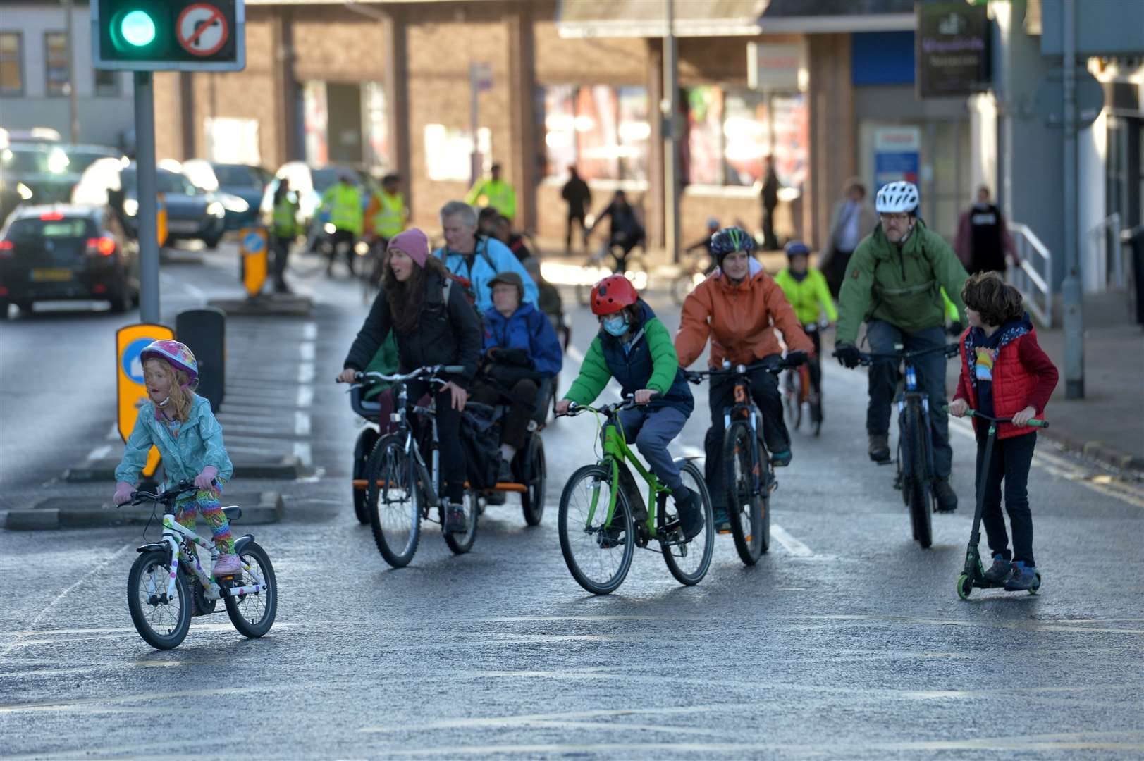 A previous Kidical Mass cycle ride from Bellfield Park in Inverness. Picture: Callum Mackay