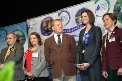 Left to right Ian Blackford (SNP), Chris Conniff (Labour), Charles Kennedy (Liberal Democrat) Lindsay McCallum (Scottish Conservative and Unionist Party) Anne Thomas (Scottish Green Party)