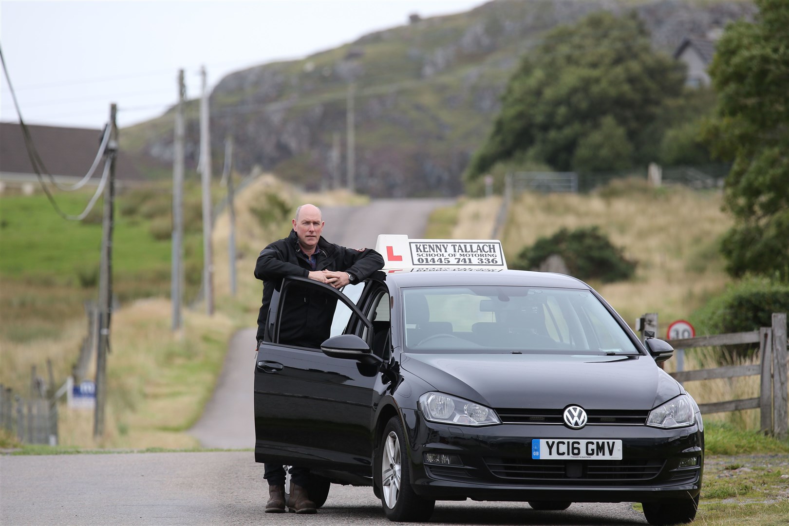 Kenny Tallach who is the driving instructor at Gairloch ...pic Peter Jolly
