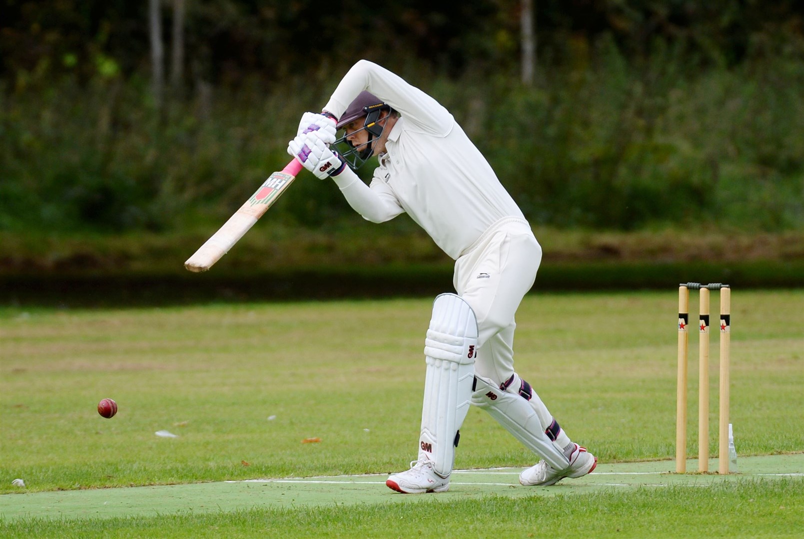 Ross County Cricket Club v Highland Cricket Club at Castle Leod, Strathpeffer..Graham Carney for County at crease...icture: Gary Anthony..