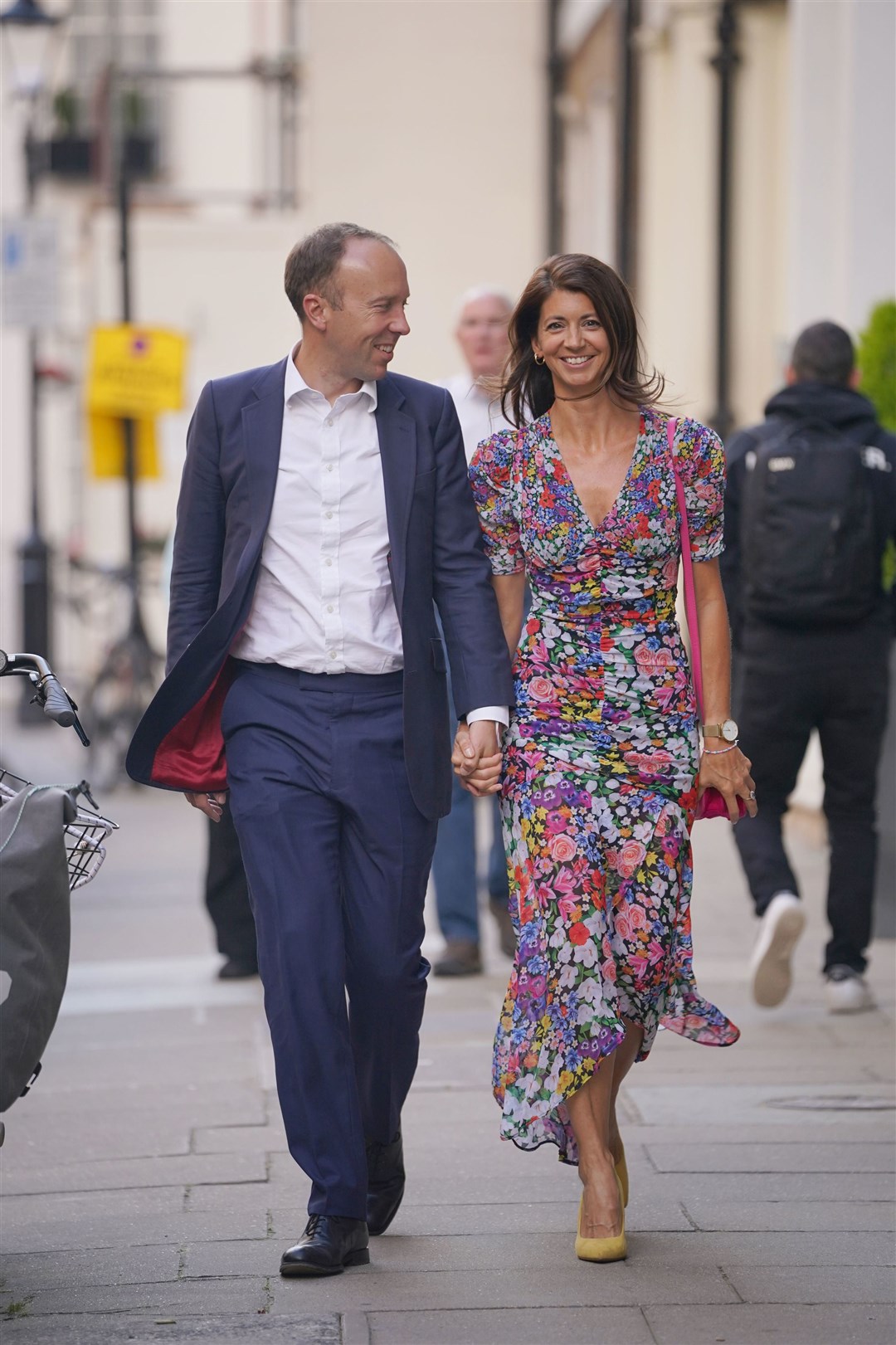 Former health secretary Matt Hancock and Gina Coladangelo arrive for The Spectator’s Summer Party (Lucy North/PA)