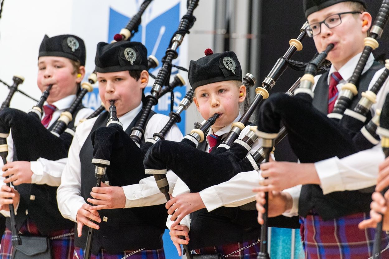 Children from across Scotland will compete in this year's Scottish Schools Pipe Band Championships.