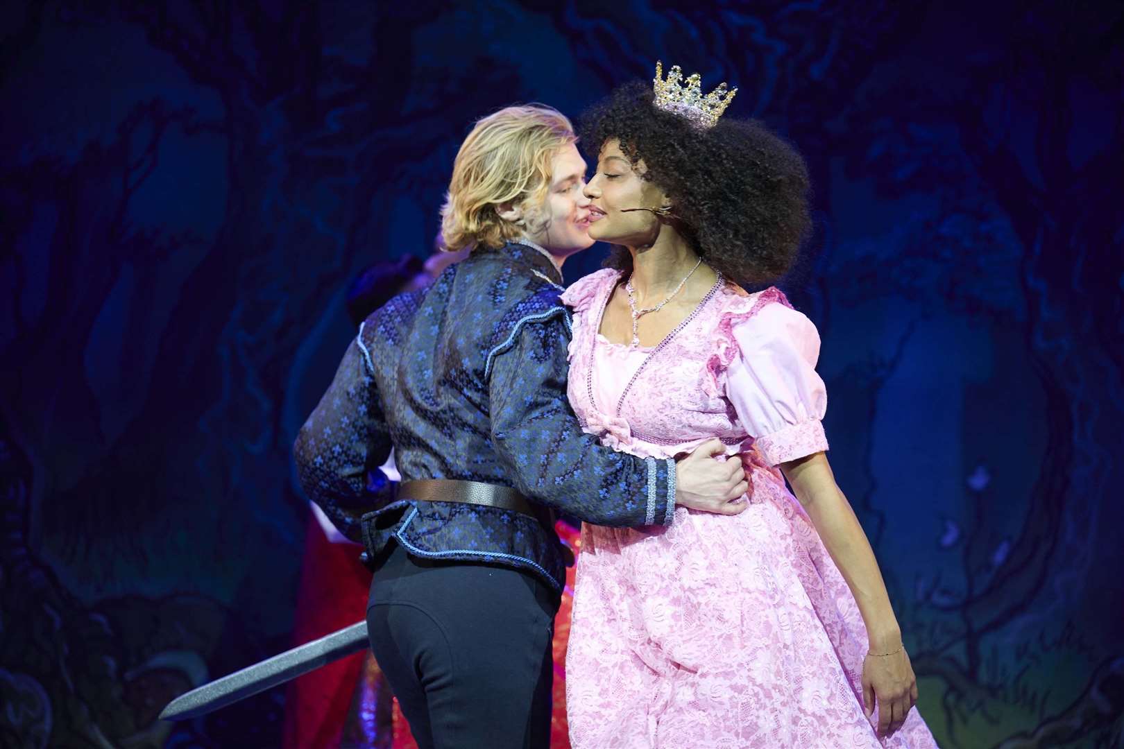 What is a panto without a romantic interlude or two? Picture: Ewen Weatherspoon