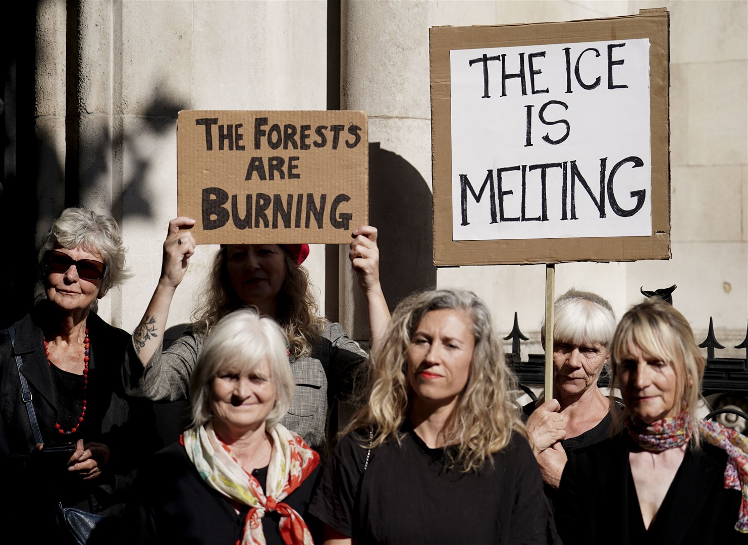 Just Stop Oil protesters have campaigned against the sentences of Trowland and Decker (Jordan Pettitt/PA)