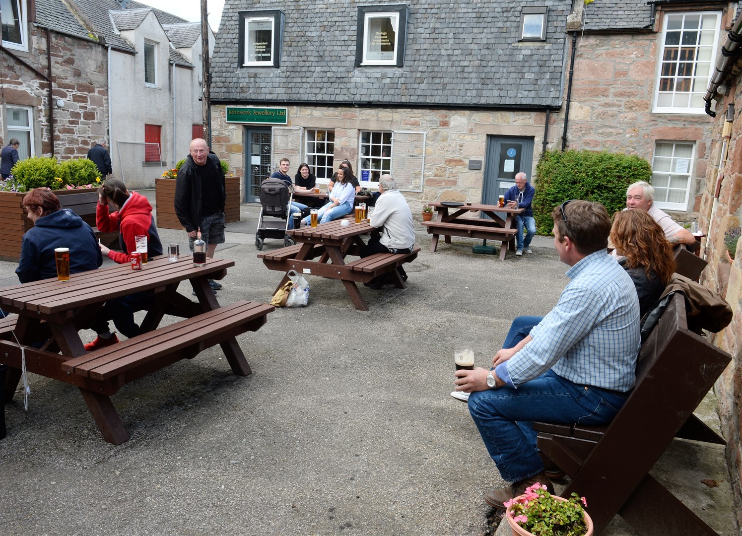 The beer garden at The Caledonian.. Picture: Gary Anthony