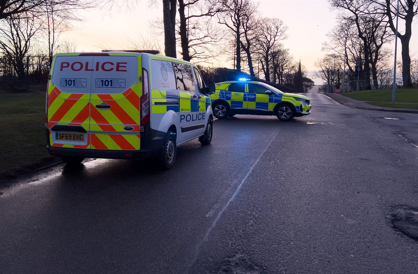 Police have thrown a cordon around the affected site. Picture: Callum Mackay