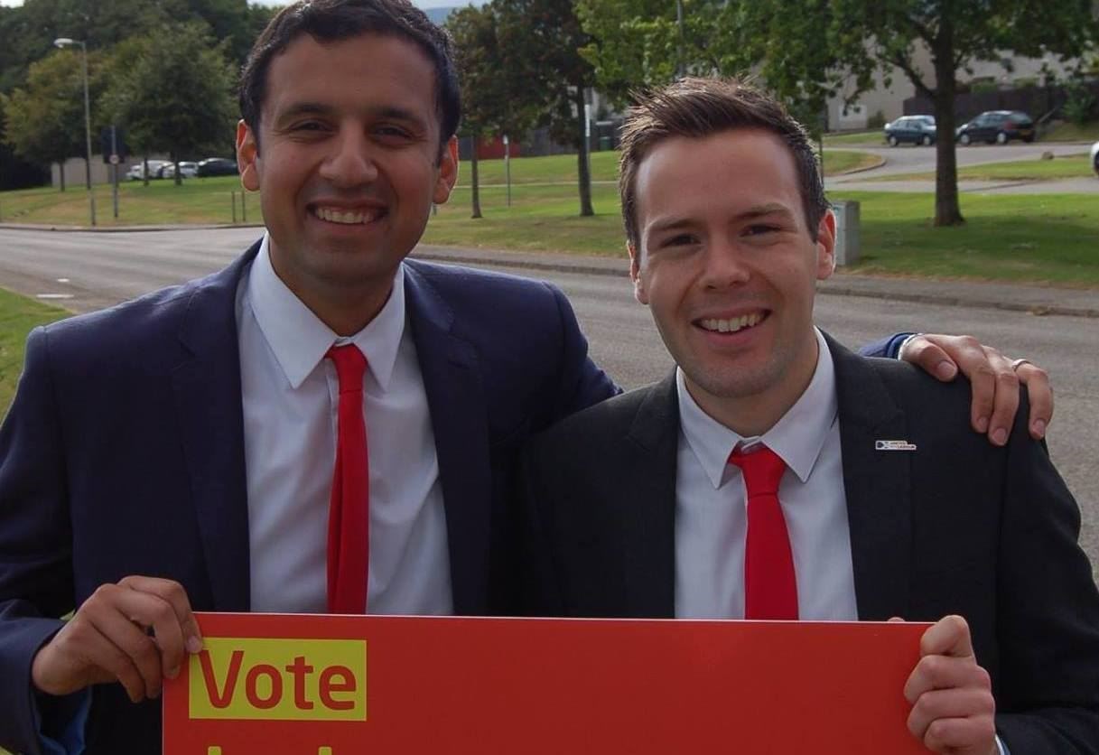 New Scottish Labour Party Leader Anas Sarwar and John Erskine on the election trail. File photo.